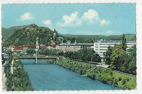 AK Graz, Mur - Schlossberg.