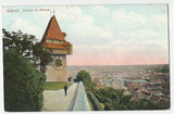 AK Graz. Uhrturm mit Rathaus. (1906)