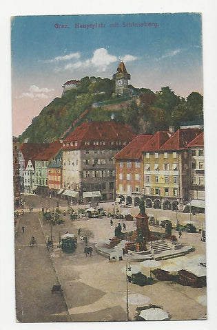 Graz. Hauptplatz mit Schloßberg. (1919/20)