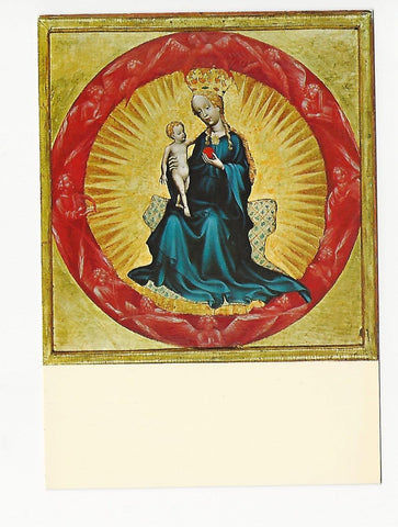 AK Meister des Londoner Gnadenstuhls: Madonna im Strahlenkranz. Alte Galerie am Joanneum in Graz.
