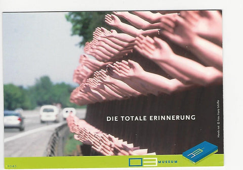 Werbe-Karte Hands Out. Totale Erinnerung 03 Museum. Graz Kulturhauptstadt Europa 2003. 
