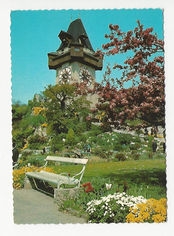 AK Graz - Schlossberg - Uhrturm.