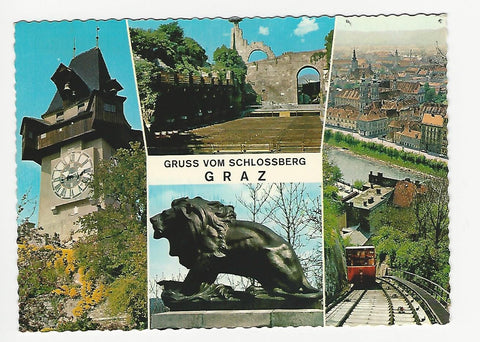 AK Gruss vom Schlossberg. Graz.