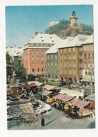 AK Graz. Hauptplatz. Frohe Weihnachten....