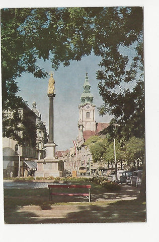 AK Graz, Am Eisernen Tor, Mariensäule und Stadtpfarrkirche.