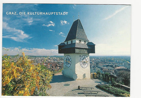AK Graz. Die Kulturhauptstadt. Uhrturm.