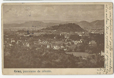AK Graz, panoramo de oriento.