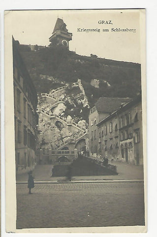 AK Graz. Kriegssteig am Schlossberg.