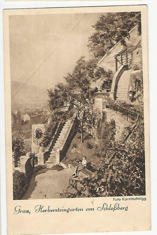 AK Graz, Herbersteingarten am Schloßberg.
