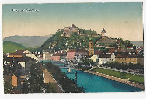 AK Graz mit Schloßberg.