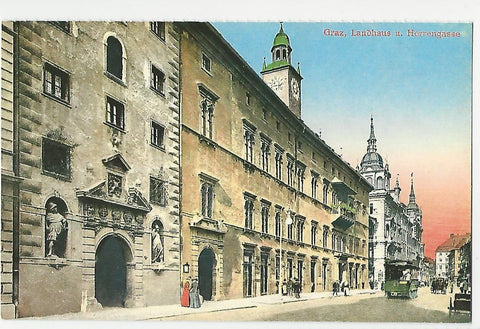 AK Graz, Landhaus u. Herrengasse. Verlag: Reproduktion alter Ansichtskarten die steiermärkische Sparkasse.
