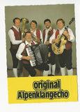 Autogrammkarte Original Alpenklangecho. Leitung: Walter Portenschlager, Hafnerstraße 104, Graz.