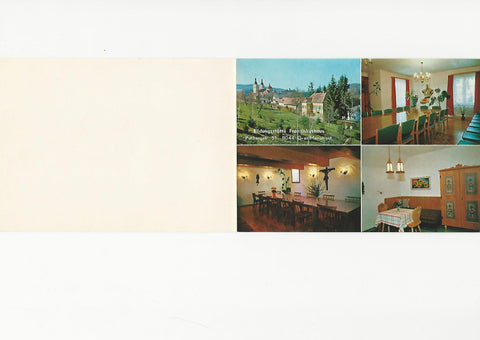 Werbe-Folder Bildungsstätte Franziskushaus, Purbergstraße 51. Graz – Mariatrost.