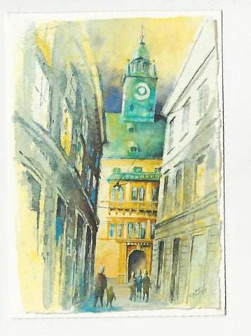 AK Graz, Blick zum Landhaus. Aquarell Udo Querch.