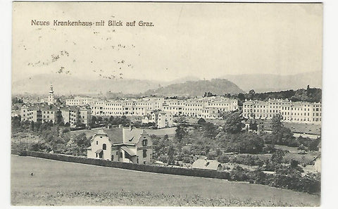 AK Neues Krankenhaus mit Blick auf Graz.