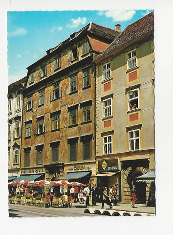 AK Graz. Bemaltes Haus in der Herrengasse.