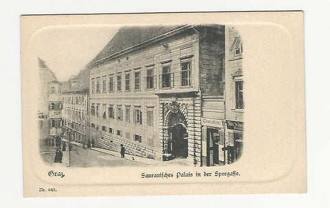 AK Graz. Sauranisches Palais in der Sporgasse.