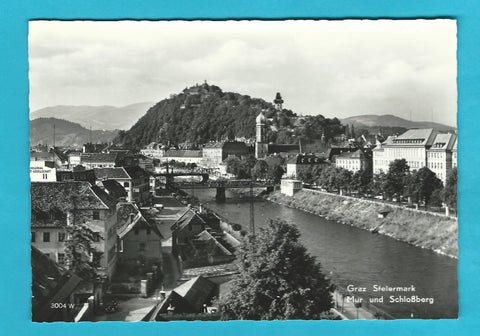 AK Graz. Mur und Schloßberg.