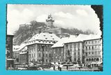 AK Graz im Winter, Hauptplatz mit Schlossberg.