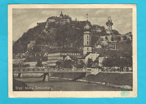 AK Graz: Mur u. Schlossberg.