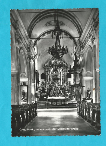 AK Graz, Innenansicht der Mariahilferkirche.