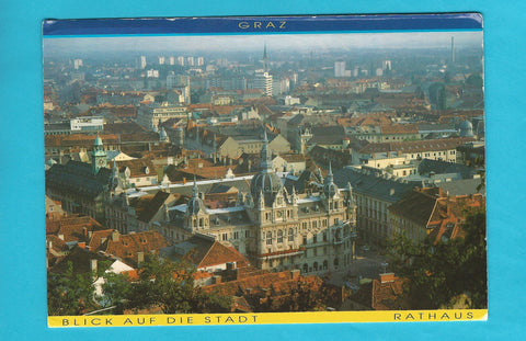 AK Graz. Blick auf die Stadt. Rathaus.