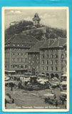 AK Graz. Hauptplatz mit Schloßberg. (1951-52)