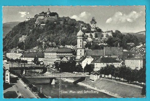 AK Graz. Mur- und Schloßberg. (1964)