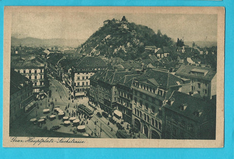 AK Graz, Hauptplatz - Sackstrasse.
