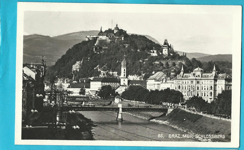 AK Graz. Mur - Schlossberg. (1938)