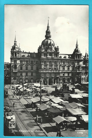 AK Graz. Hauptplatz mit Rathaus.