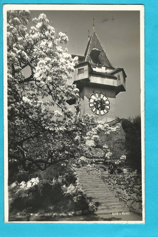 AK Graz - Schlossberg. Uhrturm.