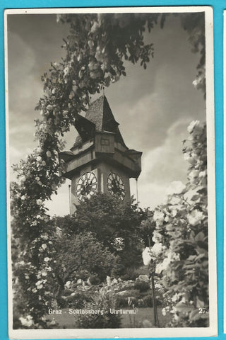 AK Graz - Schlossberg - Uhrturm.
