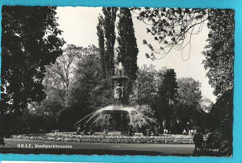 AK Graz, Stadtparkbrunnen.
