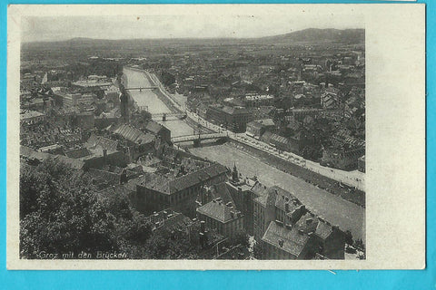 AK Graz mit den drei Brücken.