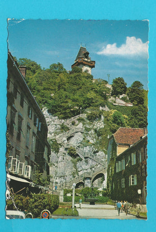AK Graz. Schloßbergstiege.
