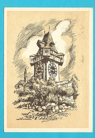 AK Graz Uhrturm.