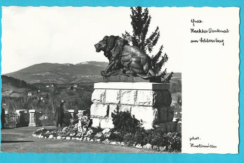 AK Graz. Hackher Denkmal am Schlossberg.
