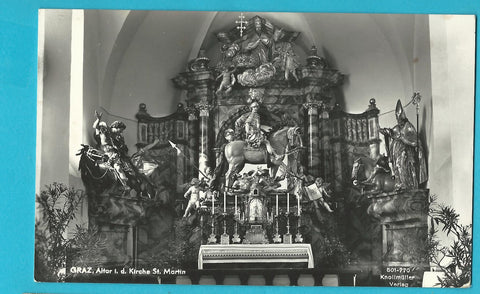 AK Graz, Altar i. d. Kirche St. Martin.