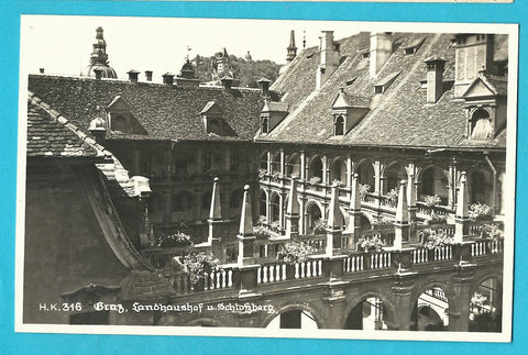 AK Graz, Landhaushof u. Schloßberg.