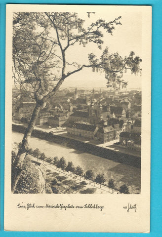 AK Graz Blick zum Mariahilferplatz vom Schloßberg.