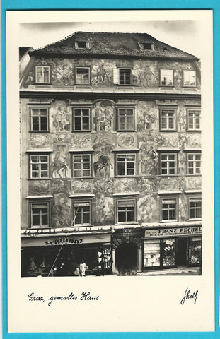 AK Graz, gemaltes Haus.