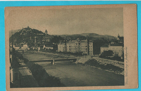 AK Graz, Schlossberg und Justizpalais. (1919/20)