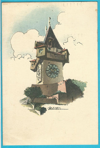 AK Der Uhrturm Graz.