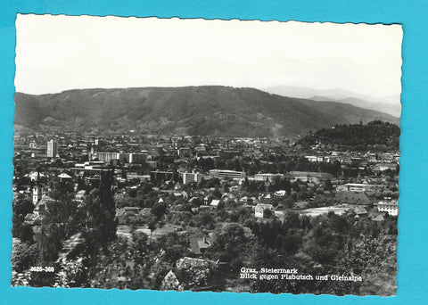 AK Graz. Blick gegen Plabutsch und Gleinalpe.