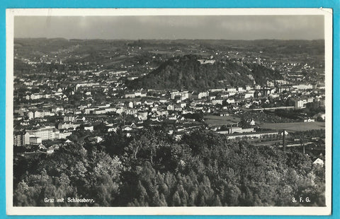 AK Graz mit Schlossberg.
