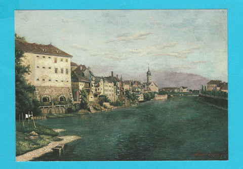 AK Graz. Adolph Mayer. Schloßbergkai mit Kriminal Öl/Leinen.