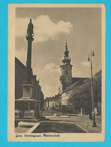 AK Graz. Herrengasse, Mariensäule. (1946)