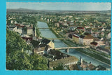 AK Graz. Blick vom Schloßberg auf die drei Brücken. (1954-55).