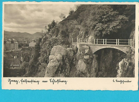 AK Graz. Felsensteig am Schloßberg. (1935)